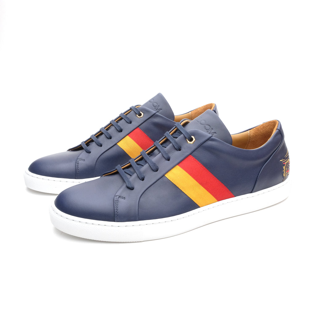 [Pre-Order] ACS x Heirloom by Josh Leong Low Top Court Sneaker in Blue Smooth Calf Leather