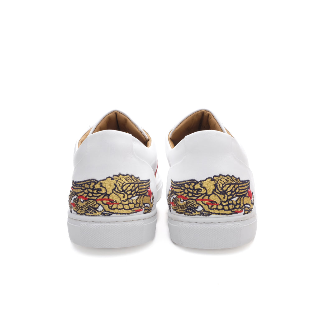 [Pre-Order] ACS x Heirloom by Josh Leong Low Top Court Sneaker in White Smooth Calf Leather