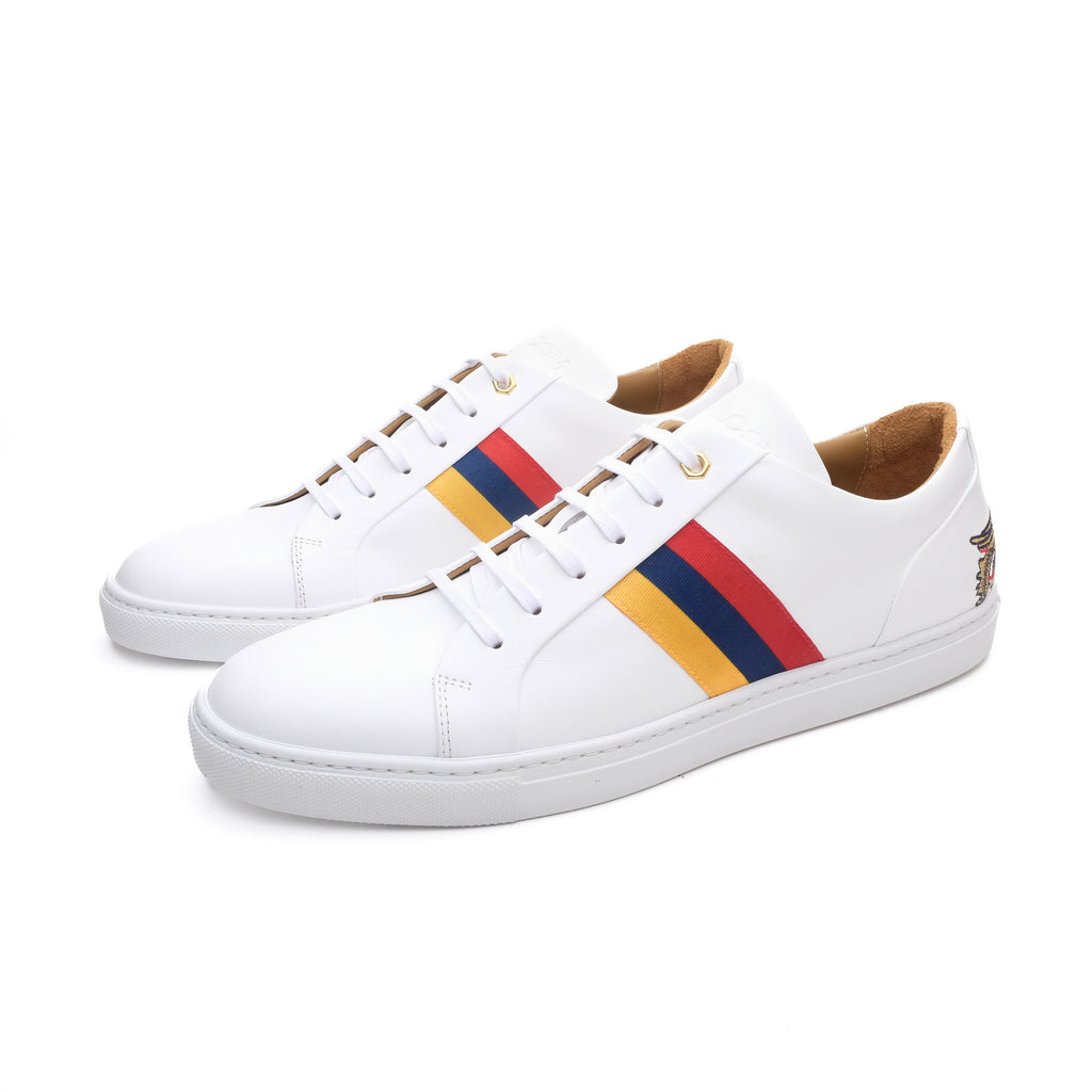 [Pre-Order] ACS x Heirloom by Josh Leong Low Top Court Sneaker in White Smooth Calf Leather