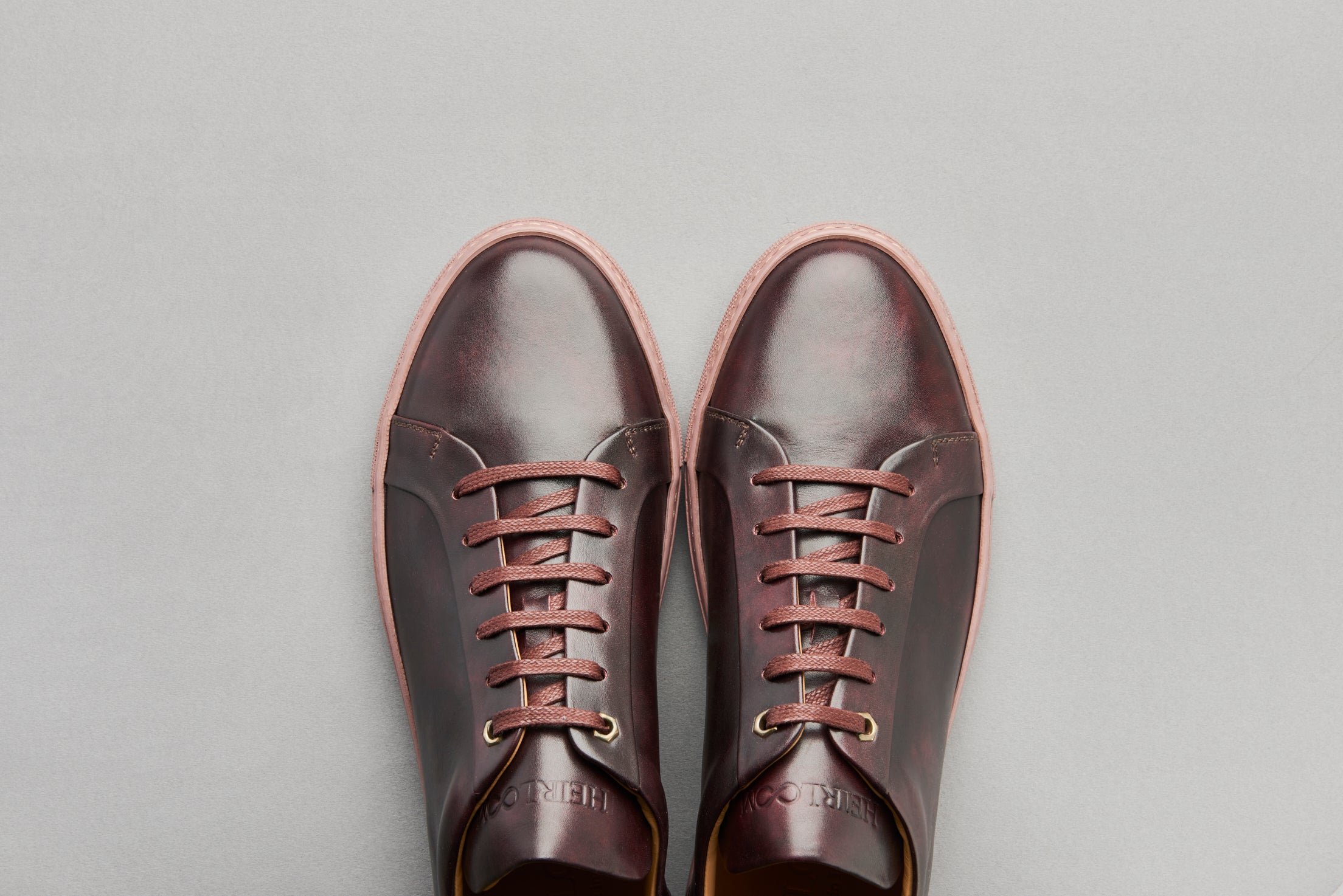 Low Top Court Sneaker in Chelmer Museum Calf Leather